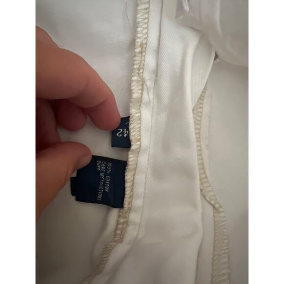 Ralph Lauren Polo 100% White Cotton Classic 67 Chino Cargo Shorts Mens 42 - Picture 8 of 8